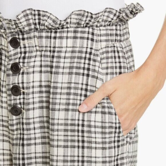 The Great Gunny Sack Plaid Paperbag Waist Trousers XS - Picture 2 of 7